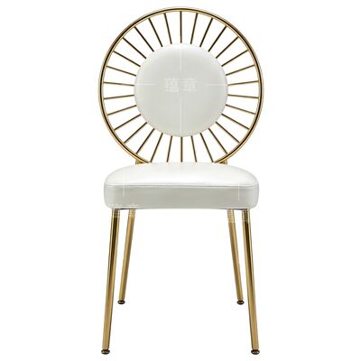 卸売ラウンドバックダイニングステンレス鋼の結婚式の高級イベントチェア