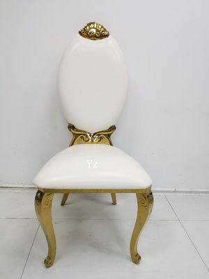 でき事W50xD65xH110cmのための高い背部結婚の宴会の椅子の生地のステンレス鋼の食事