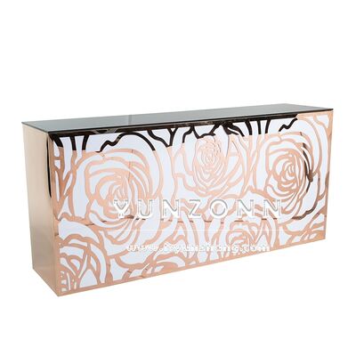 レストランや商業バー向けの新品カスタム可能LEDバーカウンター ローズデザイン