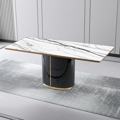 家およびホテルのために長方形大理石の上の贅沢な現代ダイニング テーブル