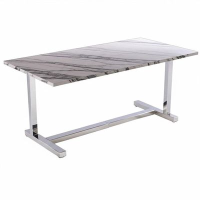 10mmの上の厚さの金属のステンレス鋼の長方形の大理石のテーブル