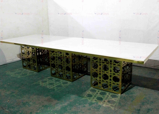 現代贅沢で大きく頑丈な宴会様式のダイニング テーブルMDF OEM 4000X1200X750mm