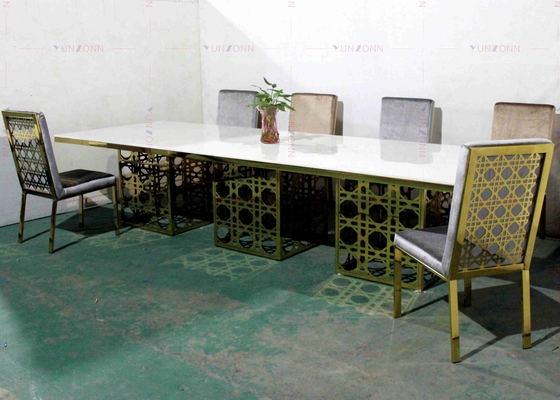 現代贅沢で大きく頑丈な宴会様式のダイニング テーブルMDF OEM 4000X1200X750mm