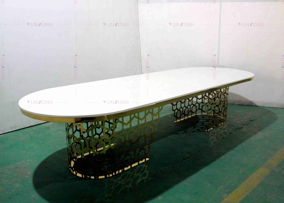 現代贅沢で大きく頑丈な宴会様式のダイニング テーブルMDF OEM 4000X1200X750mm