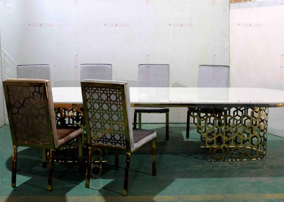 現代贅沢で大きく頑丈な宴会様式のダイニング テーブルMDF OEM 4000X1200X750mm