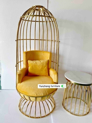 ホテルの宴会のための快適な金属の金の鳥かごの椅子のステンレス鋼