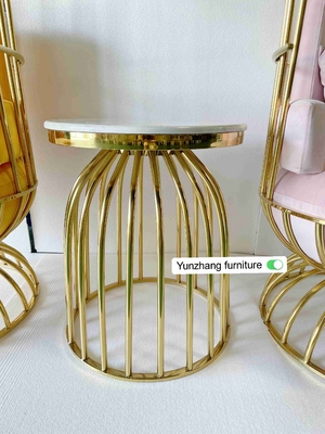 ホテルの宴会のための快適な金属の金の鳥かごの椅子のステンレス鋼
