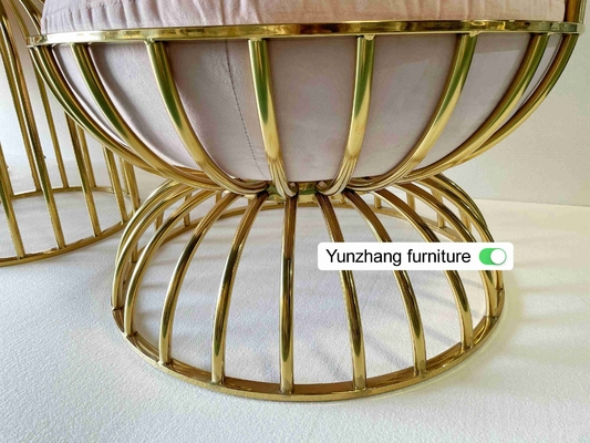 ホテルの宴会のための快適な金属の金の鳥かごの椅子のステンレス鋼