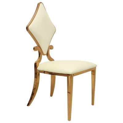 良い値段 積み重ね可能なステンレス鋼の結婚の椅子のプリズム背部装飾された座席 オンライン