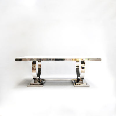 良い値段 2つの円は現代ダイニング テーブルの大理石の上201のステンレス鋼家族の使用を滑らかにする オンライン