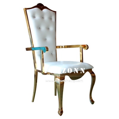 レセプションおよびでき事のための優雅で強い結婚披露宴の椅子の金フレーム