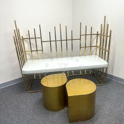 お買い得 花嫁新郎用豪華ロイヤルクイーン玉座チェア、モダンステンレススチールウェディングダイニングチェア、スタイリッシュスチール花嫁新郎玉座 オンライン