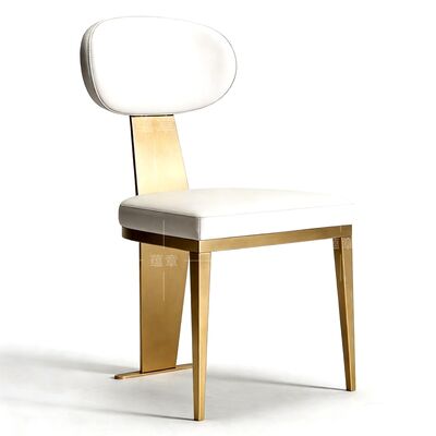 お買い得 ゴールデンステンレススチールウェディングダイニングチェア ファブリック合成皮革家具ダイニングレストランチェア オンライン