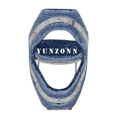 お買い得 高級リビングルーム レジャーチェア ラグジュアリー ステンレススチール アクセントチェア ブルーカラー 張地 ダイニングチェア オンライン