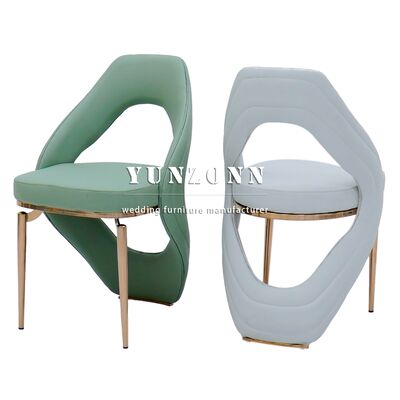 お買い得 PUレザー ラグジュアリー ローズゴールド メタル レジャーチェア レストラン ホテル 受付 ケータリング イベントチェア オンライン