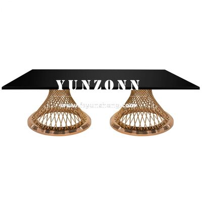 お買い得 オーダーメイド 金 ステンレス ステンレス 正方形 結婚式 テーブル 食事 レストラン パーティー ホテル ホール オンライン