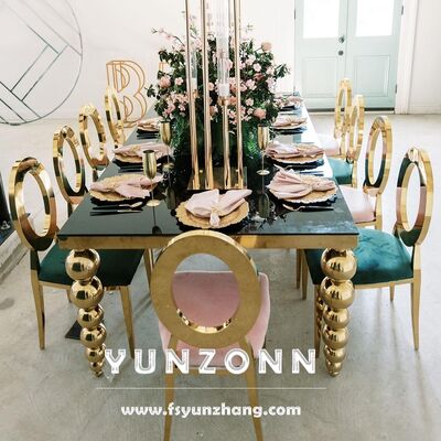 お買い得 スタッドレスタイヤのボール足の現代的な贅沢な長方形の結婚式とダイニングテーブル ホテルやホール オンライン