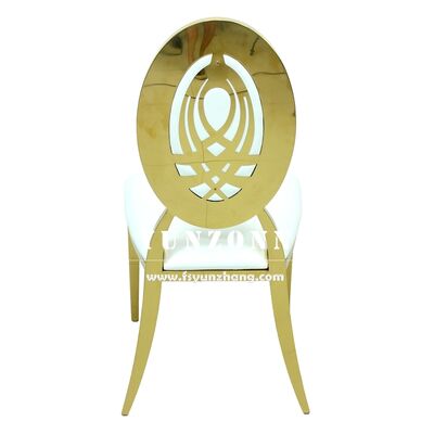 お買い得 金 皇室 ホテル イベント 結婚式 商用 家具 304 ステンレス ステンレス チェア 円形 背面 花のデザイン オンライン