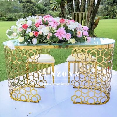 お買い得 ホットセール ラグジュアリー オーバルテーブル モダン ステンレススチール ホローデザイン ダイニング アウトドア ホテル キッチン ウェディング用 オンライン