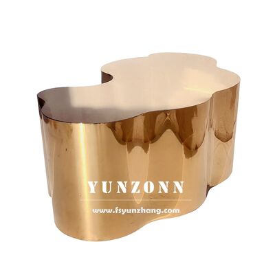 お買い得 ホテル、ダイニング、寝室での使用に適したモダンなステンレススチール製ゴールドコーヒーテーブル、ツリーの幹風リビングルーム家具 オンライン