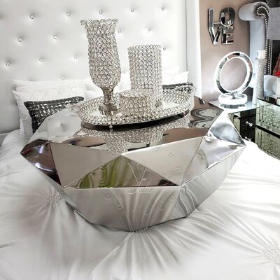 お買い得 ダイアモンド 豪華 モダン エレベーター トップ カフェテーブル リビングルーム用ステンレス鋼の耐久性金属家具 オンライン