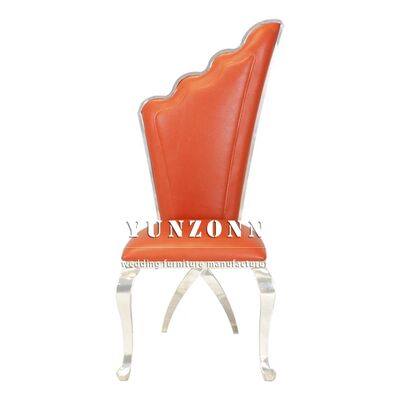 お買い得 ハイバックレザー＆ファブリックのブライダルチェア（ゴールドウィング付き）ラグジュアリーアンティークステンレススチールウェディングチェア オンライン