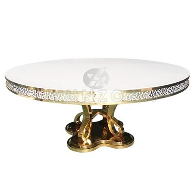 お買い得 現代的な豪華 MDF/ガラス トップ 食卓 ステンレス スチール 屋外用 ホテル 家具 結婚式 宴会 パーティー オンライン