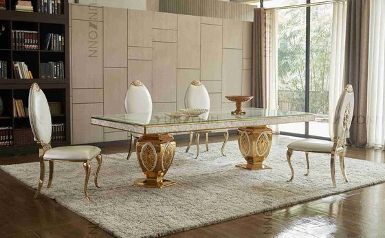 良い値段 贅沢で気高い大気の結婚式の宴会テーブルは10-12 Seatersのダイニング テーブルを模造する オンライン