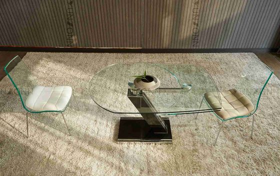 良い値段 食堂のためのExtensional不規則に定形回転上のダイニング テーブルの保存スペース オンライン