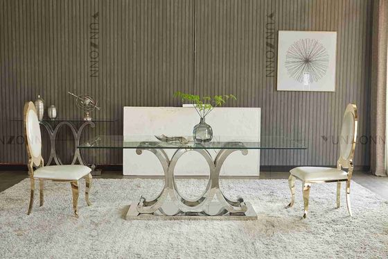 お買い得 取り外し可能な緩和されたガラスが付いているSeaters現代10のSSのダイニング テーブル オンライン