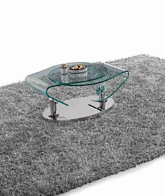 良い値段 ガラス回転のテーブルのステンレス鋼の基盤のコーヒー側面のテーブルOEM オンライン