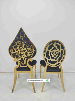 良い値段 ステンレス鋼のでき事W50xD65xH92cmのための結婚の宴会の椅子の背部設計 オンライン