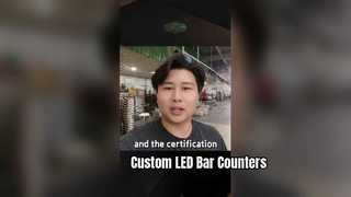 カスタム LED バーカウンター ローズ デザイン